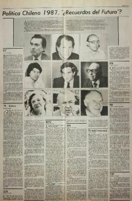 Entrevista en El Mercurio Política chilena 1987 ¿Recuerdos del futuro?