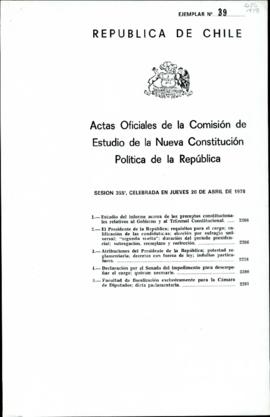 Actas Constitucionales. Actas oficiales de la Comisión de Estudio de la Nueva Constitución Políti...
