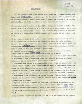 Declaración por conflicto marítimo Chile - Bolivia