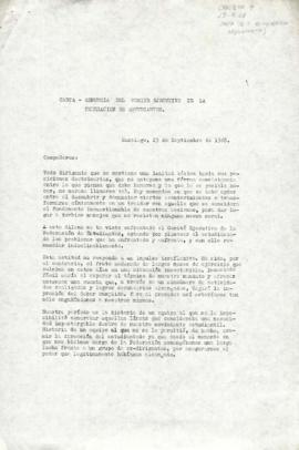 Carta de renuncia del comité ejecutivo de la Federación de Estudiantes
