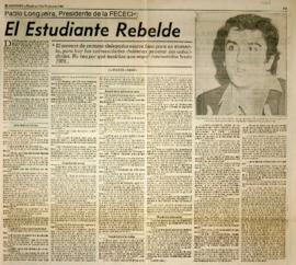 Pablo Longueira, presidente de FECECH: El estudiante rebelde.