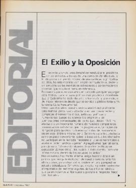 Editorial "El exilio y la oposición", Realidad año 4, número 42
