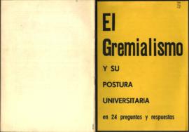 Folleto Naranja: El gremialismo y su postura universitaria en 24 preguntas y respuestas