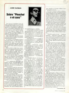 Columna en Ercilla Sobre "Pinochet o el caos"