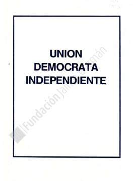 Folleto con definición y principios fundamentales Unión Demócrata Independiente