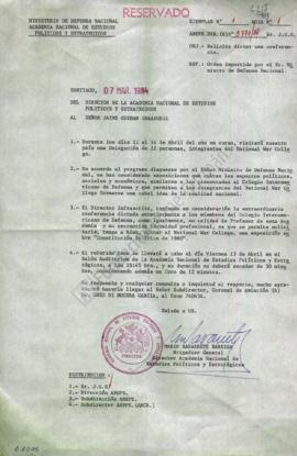 Carta a Jaime Guzmán solicitando exposición "Constitución Política de 1980" a comisión ...