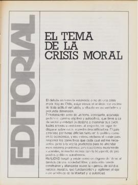 Editorial "El tema de la crisis moral", Realidad año 3, número 35