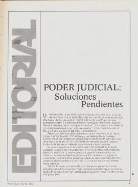 Editorial "Poder Judicial: Soluciones pendientes", Realidad año 4, número 46