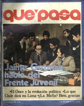 Entrevista en Qué Pasa Jaime Guzmán habla del Frente Juvenil