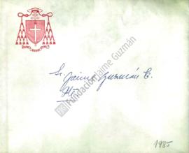 Carta a Jaime Guzmán con motivo del Te Deum