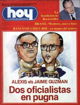 Entrevista en Hoy Alexis vs Jaime Guzmán, dos oficialistas en pugna