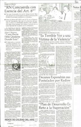 Entrevista en El Mercurio "RN concuerda con esencia del artículo octavo"
