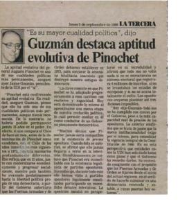 Prensa La Tercera Guzmán Destaca Aptitud Evolutiva de Pinochet