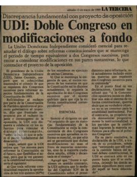 Prensa La Tercera. UDI Doble Congreso en Modificaciones a Fondo