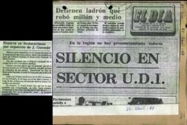 Prensa El Día. Reserva en Declaraciones por Expulsión de J. Guzmán