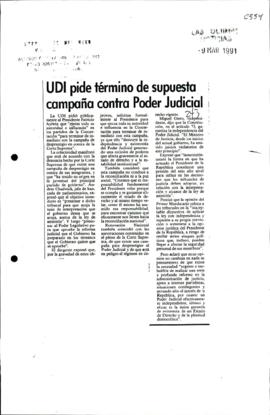 Prensa UDI pide término de supuesta campaña contra el Poder Judicial