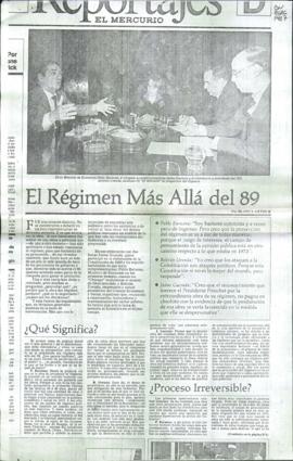 Entrevista en El Mercurio El régimen más allá del '89