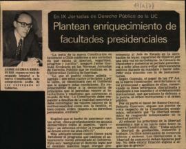 Prensa. Plantean enriquecimiento de facultades presidenciales