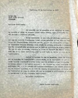 Carta a José María Navasal