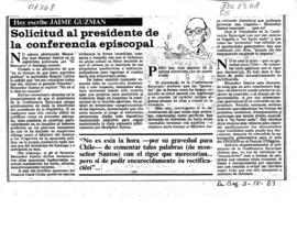 SOLICITUD AL PRESIDENTE DE LA CONFERENCIA EPISCOPAL
