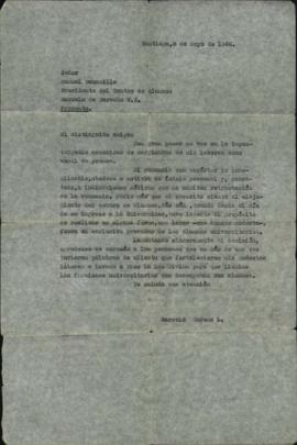 Carta a Manuel Bezanilla