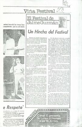 Columna en El Mercurio Un hincha del Festival