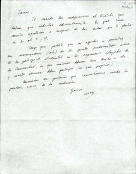 Carta a Jaime Guzmán