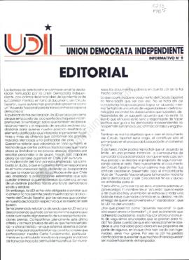 Informativo N.° 9 Unión Demócrata Independiente