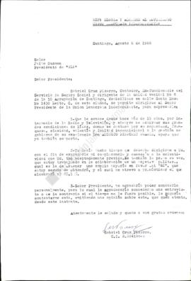 Carta a Jaime Guzmán para militar en UDI