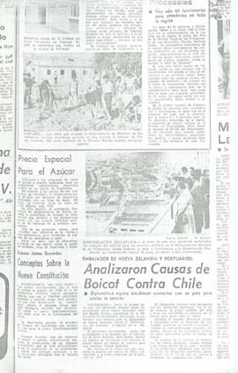 Prensa en El Mercurio. Expuso Jaime Guzmán: Conceptos  sobre la Nueva Constitución