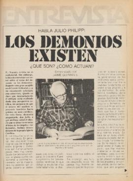 Revista Realidad. Entrevista. Habla Julio Philippi: Los demonios existen. Año 3 N.° 29