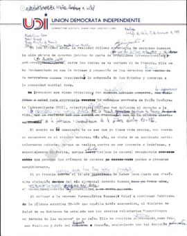 Manuscrito de la carta a Michel Recard