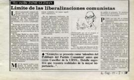 Columna en La Segunda Límite de las liberalizaciones comunistas