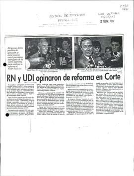Prensa en LUN. RN y UDI opinaron de reforma en Corte