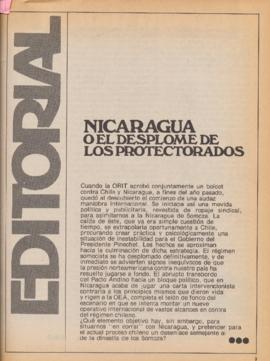 Editorial "Nicaragua o el desplome de los protectorados", Realidad año 1, número 3