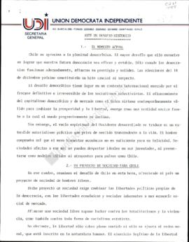 Documento de la Unión Demócrata Independiente "Ante un desafío histórico"