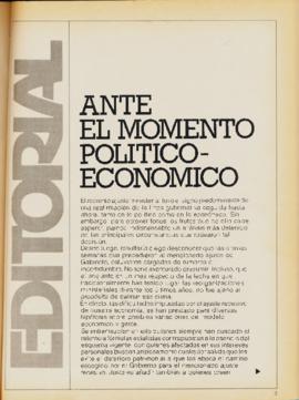 Editorial "Ante el momento político-económico", Realidad año 3, número 31