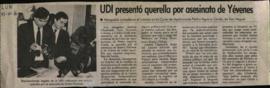 Prensa LUN. UDI Presentó Querella por Asesinato de Yévenes