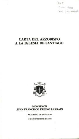 CARTA DEL ARZOBISPO A LA IGLESIA DE SANTIAGO