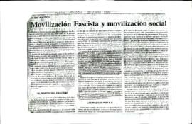 Prensa Fortín Mapocho. Movilización Fascista y Movilización Social
