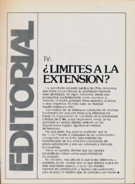 Editorial "TV: ¿Límites a la extensión?", Realidad año 4, número 38