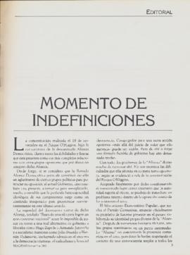 Editorial "Momento de indefiniciones", Realidad año 5, número 54