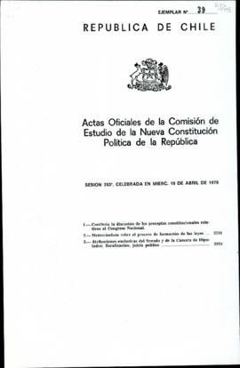 Actas Oficiales de la Comisión de Estudios de la Nueva Constitución Política de la República
