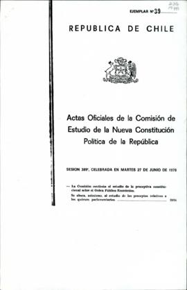 Actas oficiales de la Comisión de Estudio de la Nueva Constitución Política de la República. Sesi...