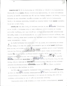 Prensa. Borrador Declaración Pública El 11 De Septiembre de 1973