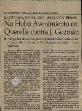 Prensa en El Mercurio. No hubo avenimiento en querella contra J. Guzmán