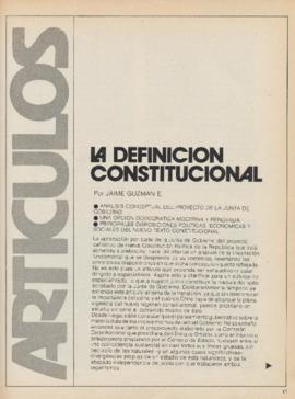 Revista Realidad. La definición constitucional. Año 2 N.° 3