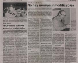 Prensa El Sur de Concepción. Jaime Guzmán No Hay Normas Inmodificables
