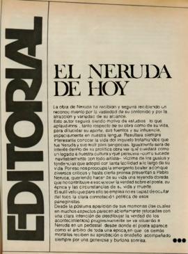Editorial "El Neruda de hoy", Realidad año 1, número 7