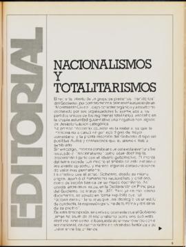 Editorial "Nacionalismos y totalitarismos", Realidad año 3, número 27